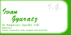 ivan gyuratz business card